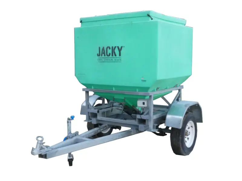 1000kg Centre Discharge Mobile Feed Trailer