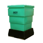 JB1500/4 1500 Ltr Centre Discharge Bin - Poly Base