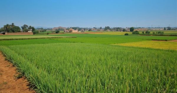 Crops in field